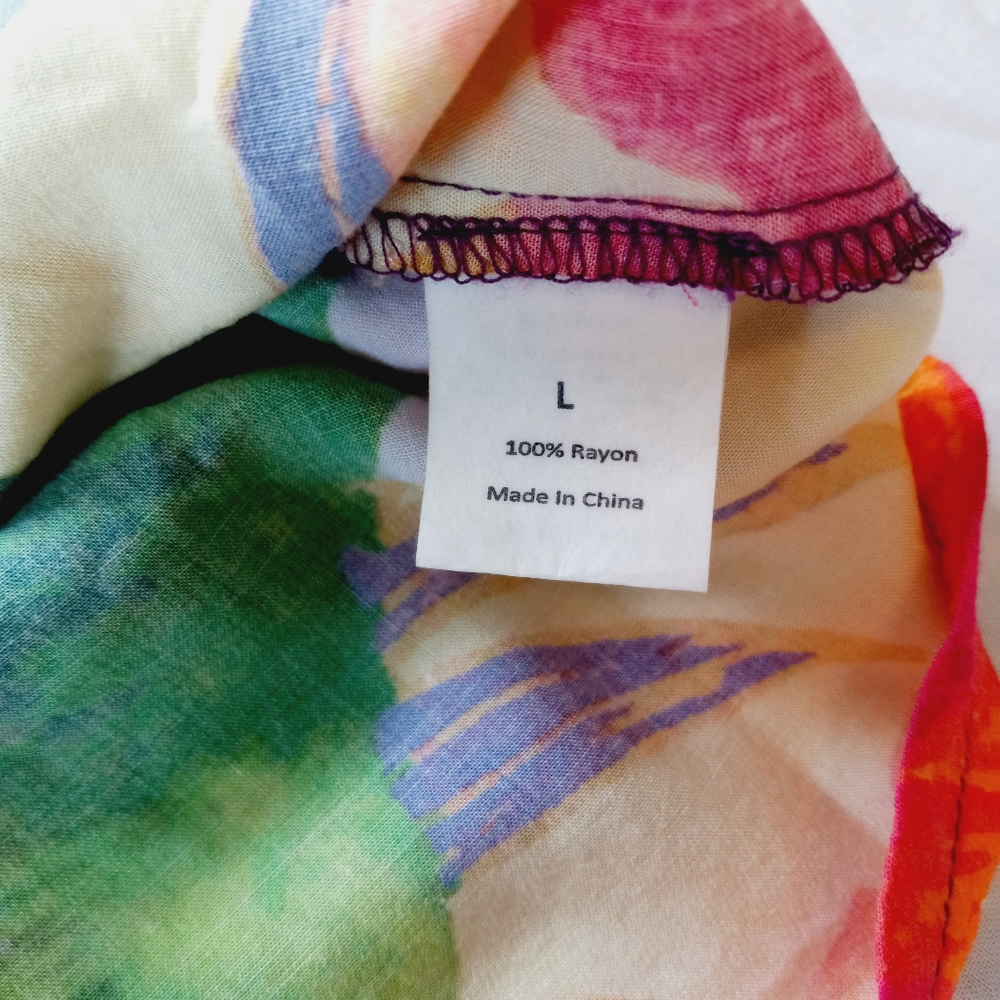 Jams World Button Down Multi Color Floral Hawaiia… - image 6